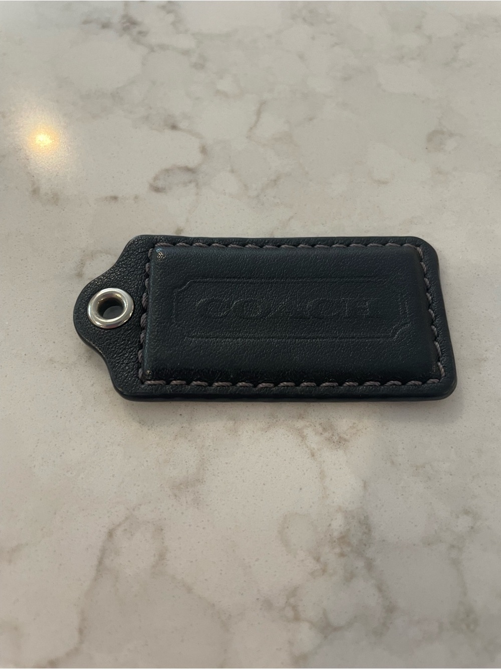 Coach Black Leather Vintage Hang Tag